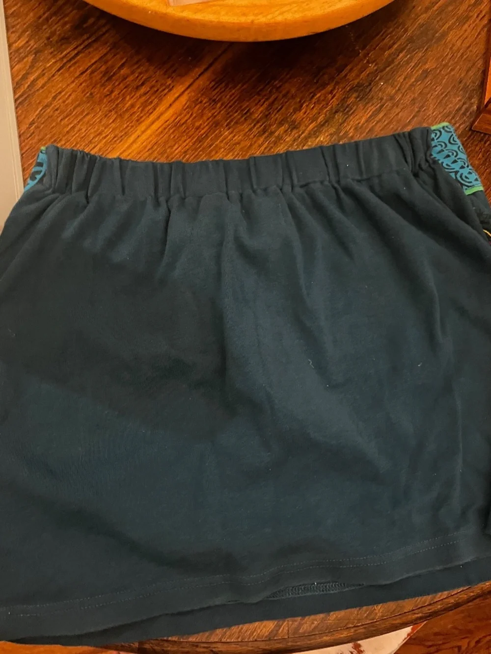 Cute blue boho miniskirt